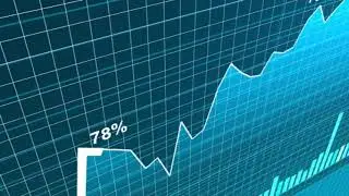 stock market trading graphic background animation of chart