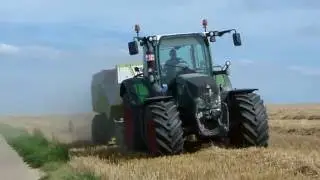 Fendt 722 & Claas quadrant 2200 - Pressage de pailles - Euben