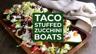 🥒🍴Taco Stuffed Zucchini Boats🌮
