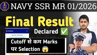 Indian Navy 01/2026 Batch ❤️ Cut-off merit list 😔
