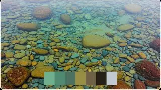 Tide Pool with Submerged Color Stones &mdash; Cinematic Color Palette | Color Vibe Archive