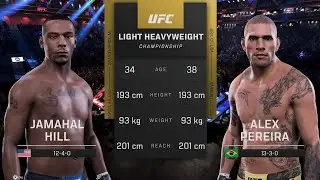 JAMAHAL HILL vs ALEX PEREIRA Full Fight | #ufcfightnight 4K 60FPS