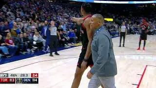 Scott Foster EJECTS Scottie Barnes with 28 seconds left in the 4th