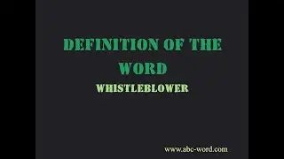 Definition of the word 