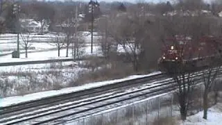 CP 8762  ES44AC one unit wonder: Bandana Sqaure St. Paul, MN 12-12-08