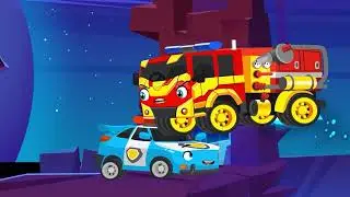 From Dirty Tractor to Super Cool Machine!! 🚜✨| Police Car & Friends Rescue Cars Cartoon