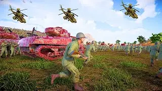 BIGGEST SIEGE OF WWll US ARMY | Battle Simulator 2