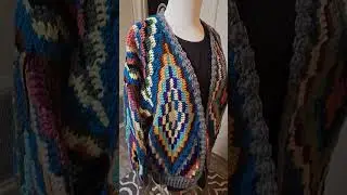 Finished Crochet Cardigan: Colorful, Unique, and Handmade#crochet #handmade #cardigan