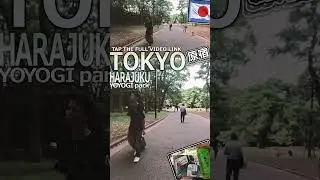 🎧🇯🇵 Tokyo Nature Sounds: Harajuku Walk & Onigiri ASMR in Yoyogi Park (No Music) 🍙