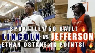Thomas Jefferson Vs Lincoln (1/9/25) |SPRATTLEY 50 BALL! ETHAN OSTANE 1K POINTS 🔥🔥|