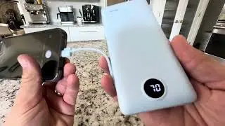 VRURC Portable Charger Built in Cables and AC Wall Plug
