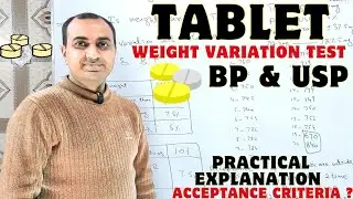 Weight variation test for tablets | Acceptance criteria for weight variation