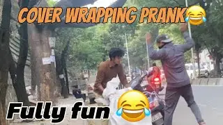 Cover wrapping prank on public 😂#pranks #prankvideo #pareshanboys #gaming #funnyvideo