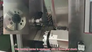 🦾 AE-YD Slant-Bed CNC Turning Center: 4+4 Milling Power Heads 🌀​