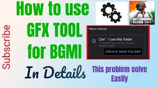 Can't use this folder | problem solve for GFX tool | for BGMI | #GFXtool