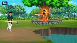 साधु की रहस्यमयी आत्मा | cartoon story | hindi kahani | moral stories
