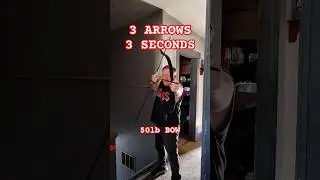 3 ARROWS 3 SECONDS 50lb BOW. #combatarchery #viral #trending #shorts