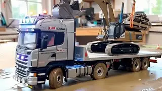 RC Scania Miniature Heavy Load | Precision on Narrow Roads #RCScania#MiniatureDiorama#HeavyLoad
