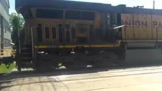 UP 5728 leads empty coal train Part 1
