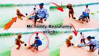 Mr Teddy Bear new funny prank video in public place | 2022 new prank funny video