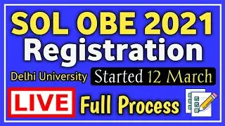 SOL OBE Registration 2021 | How to Register for OBE DU SOL | DU SOL OBE Registration 2021 | DU OBE
