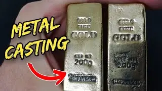 LINGOTES DE ORO FALSO/METAL CASTING/HOME FOUNDRY/SAND CASTING/MELTING METAL/ASMR/RECICLAJE