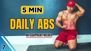 5 Minute Abs Workout | Day 7 Ab Challenge 🔥💪#exercise #gym #workout