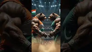 🇵🇰 Pakistan  vs 🇮🇳 India Big Fight Between Bear's #ai #india #pakistan