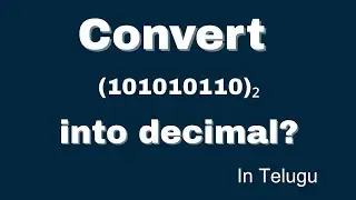 Conversion of binary number to decimal number example | how to convert binary number to decimal 