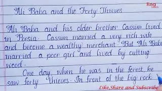 Ali Baba and the forty thieves | English story&nbsp;| writing | English handwriting practice | Eng Teach