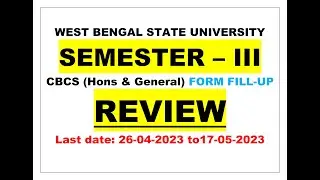 Rules for Review WEST BENGAL STATE UNIVERSITY  3 RD SEMESTER / REVIEW WBSU/REVIEW 3RD SEMESTER
