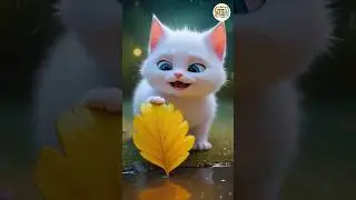 Luna&rsquo;s Clever Adventure: A Kitten&rsquo;s Journey Across the Puddle #cutecat  #shorts #cat