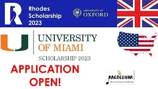 Rhodes Scholarship (postgraduate) || University of Miami (undergraduate) || Fully funded-2023
