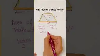 Area of composite figures Subtract area of triangle from the area of Trapezoid #maths  #education