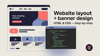 Website Layout + Banner Design Using HTML & CSS | Step-by-Step Web Design Tutorial 🔥