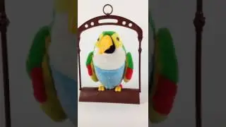 Talking Parrot Macaw Toucan Chain Fong Electronic Repeating Tiki Room Bird Toy