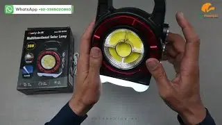 Hury-Bolt Multifunctional Solar Lamp Flashlight Camping Lantern 20W 3 Light Sources Model: HB-6678C