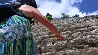 CLIMBING NOHOCH MUL - TALLEST MAYAN PYRAMID IN YUCATAN PENINSULA