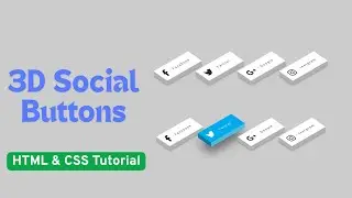 How to Create Stunning 3D Social Media Buttons with Hover Effects | HTML & CSS Tutorial