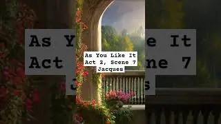 A Stage #asyoulikeit #shakespeare #thebard #theater #literature #alltheworldsastage  #memorize