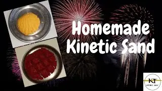 DIY Kinetic Sand/Homemade Kinetic Sand with No Glue No Sand//KIDDIEZ TAKE