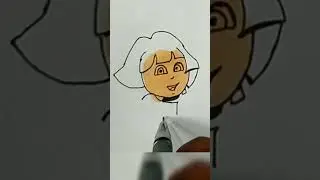 Easy Dora Thumb Print Art | Shorts | YouTube shorts | Suresh Creative Art