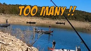Bass Boats Ran Me Off Of My Bank Fishing Spots / Super Spooky Bass