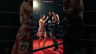 the girl won with a series moves. #aiboxing #ai #fight #futureofboxing #kungfu #ytshorts