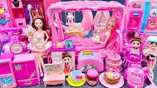 12 Minutes Satisfying with Unboxing Barbie Princess Bedroom Party & Wardrobe Playset Review｜ASMR