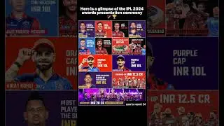 Here is a glimpse of the IPL 2024 awards presentation ceremony #shorts #ipl2024 #iplfinalmatch2024