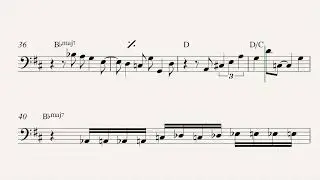 Bright Size Life bass solo transcription
