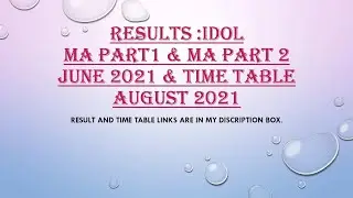 IDOL Mumbai University Results and Time table updates August, 2021