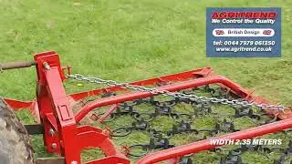 Agritrend 2.35 meter harrow for compact tractors