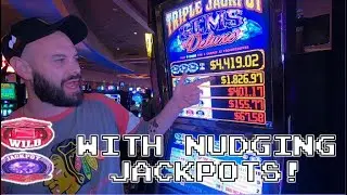 We hit a progressive on Triple Jackpot Gems deluxe